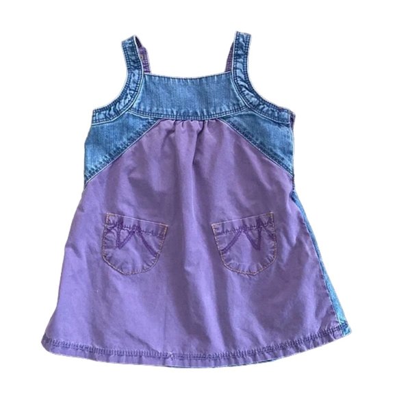 Mexx Colourblock Denim Lightweight Dress 6-9 Months - Picture 9 of 10